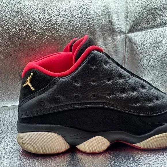 Size 8 Air Jordan 13 Retro Low‎ Black White Red Basketball Shoes 310810-027